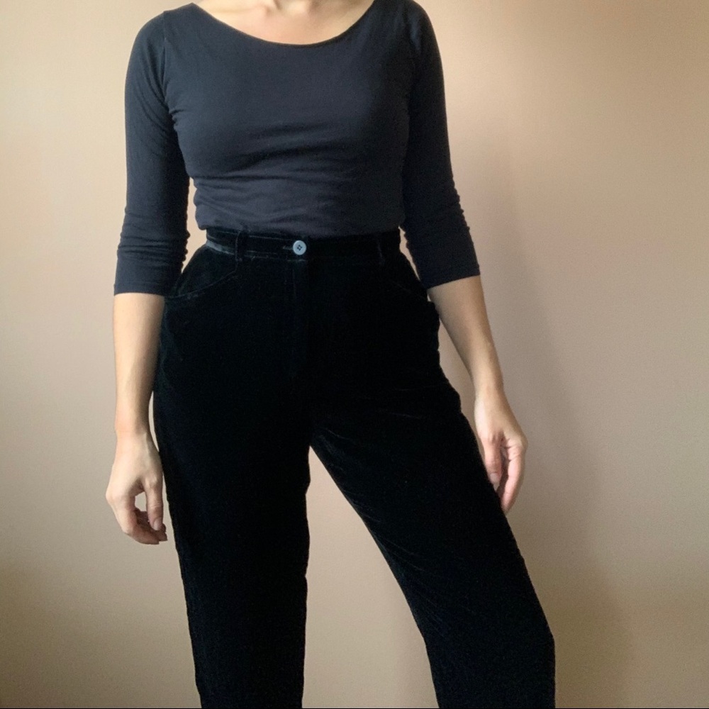 80s Ungaro High Waisted Velvet Pants